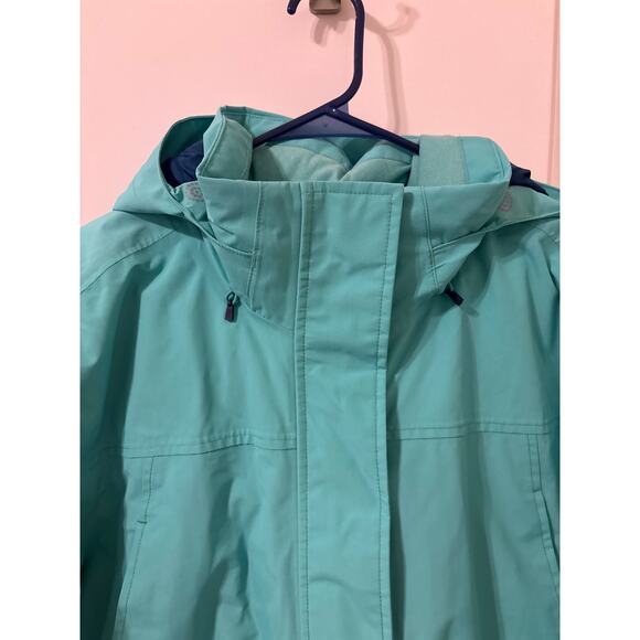 Lands End Sz 18 XL long seafoam teal winter long parka coat euc - Picture 3 of 16